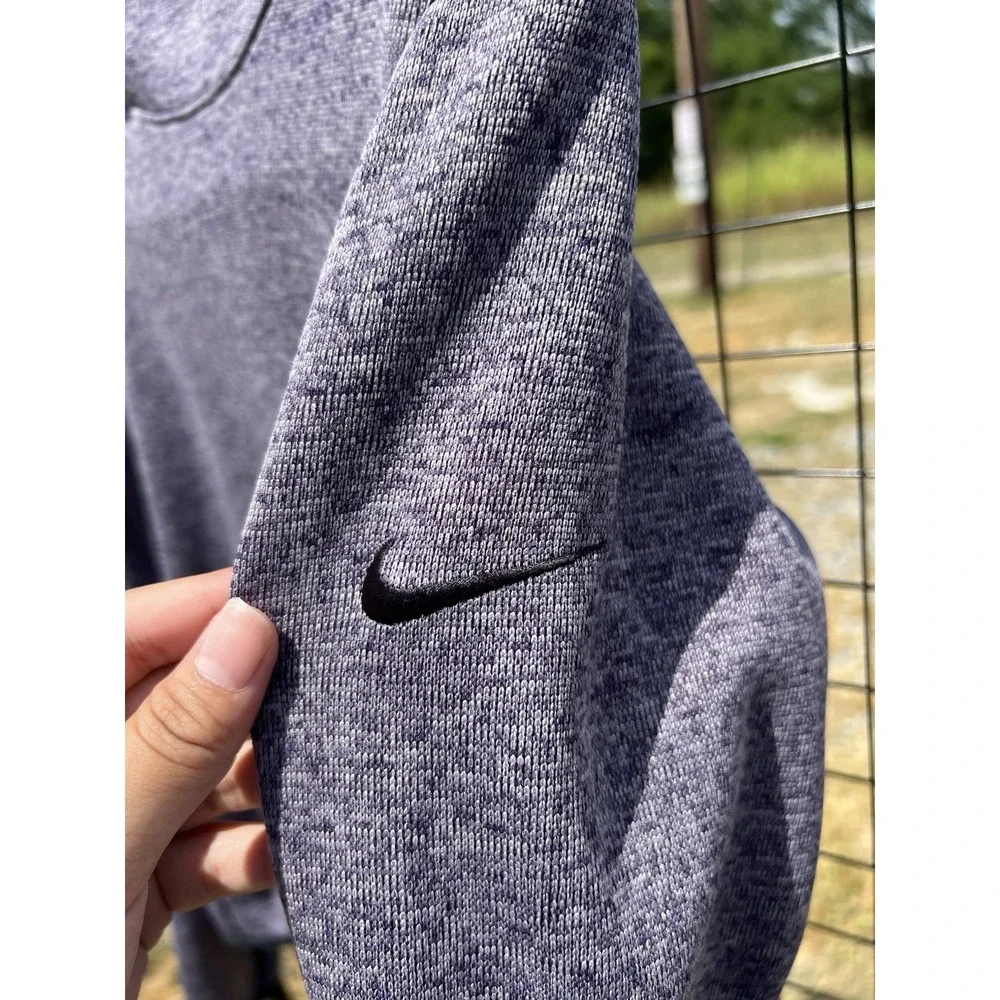 ✨Nike Dri Fit Womens Small S Hoodie Sweatshirt Purple Heather Fleece Lined Hi-Lo